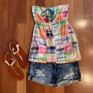 Adorable Patchwork Sleeveless Top